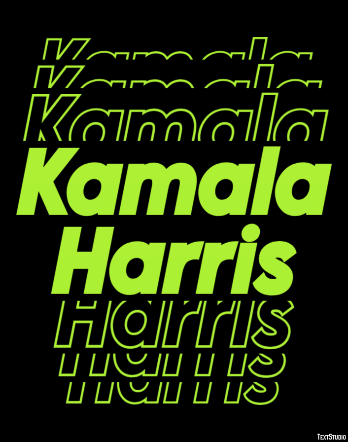 Kamala Harris Efeito de texto