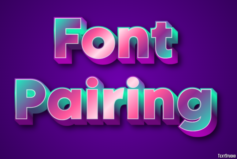 Font Pairing Text Effect