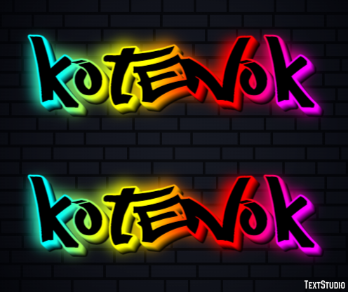 котенок kotenok Текстовый эффект