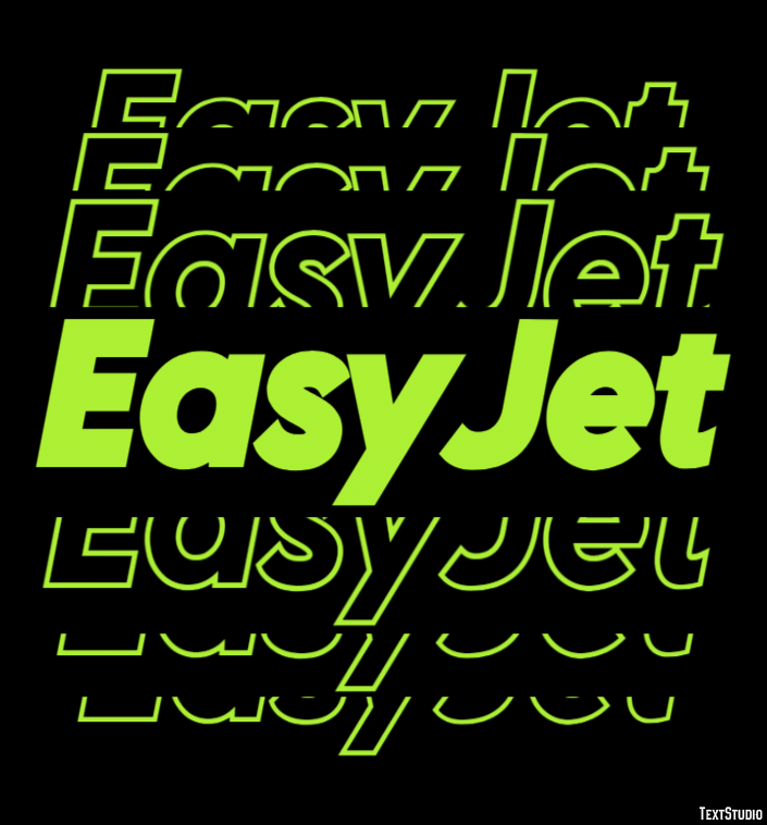 EasyJet Tekst Effect