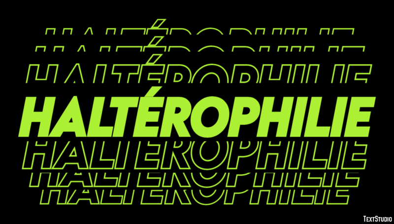 Haltérophilie Texteffekt