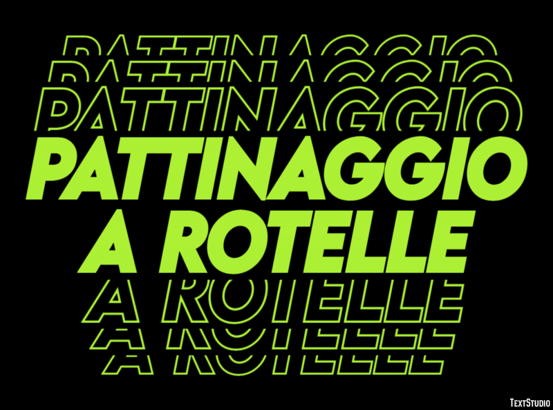 Pattinaggio a rotelle Effetto testo