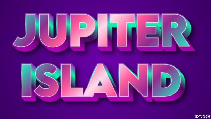 Jupiter Island テキスト効果