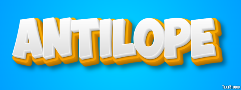Antilope Texteffekt