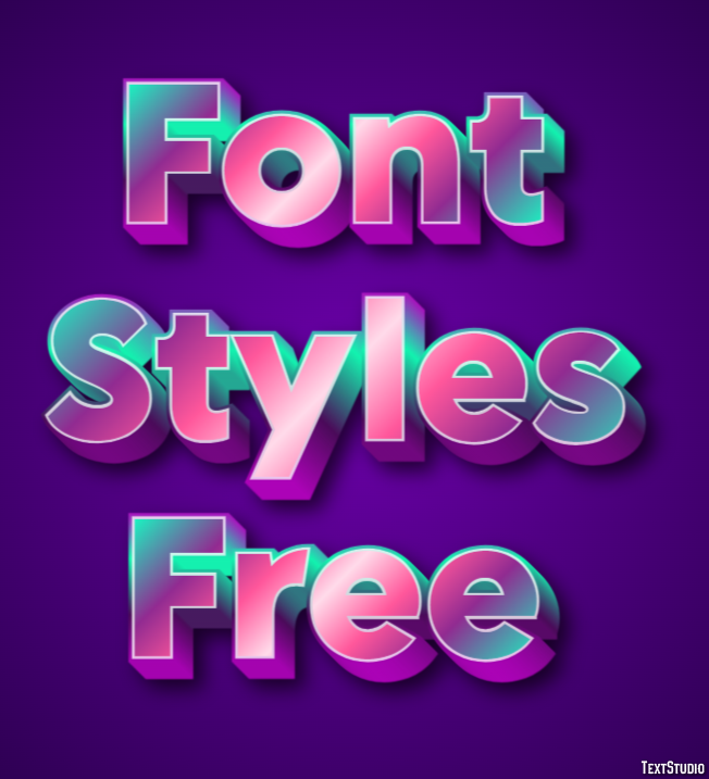 Font Styles Free Efecto de Texto