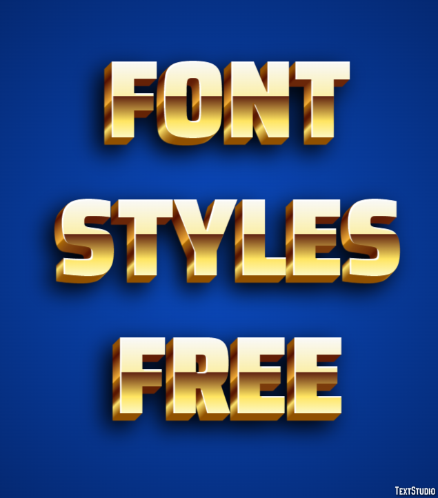 Font Styles Free Efecto de Texto
