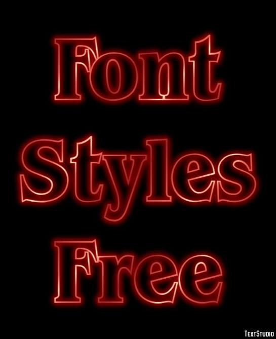 Font Styles Free Efecto de Texto