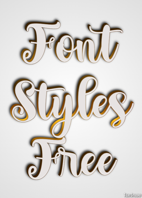 Font Styles Free Efecto de Texto