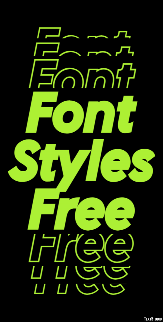Font Styles Free Efekt tekstowy