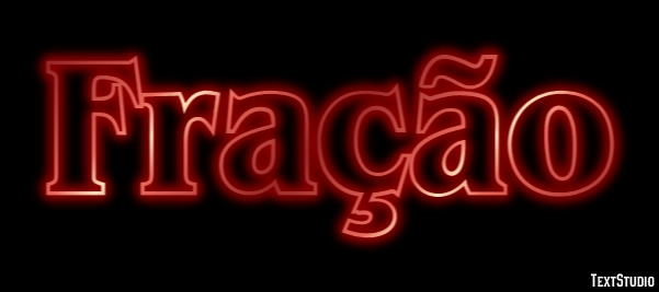 Fração Efeito do texto