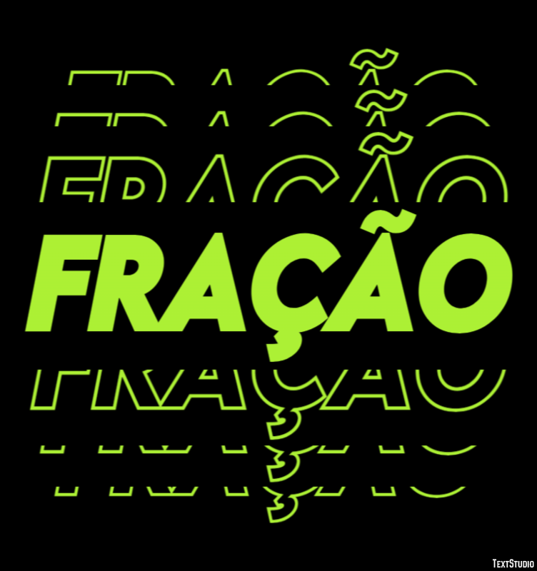 Fração Efeito do texto
