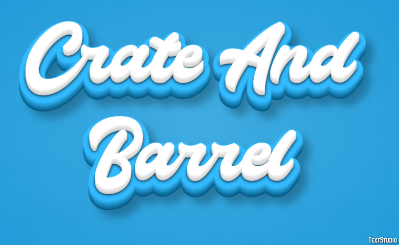 Crate And Barrel Metin Efekti