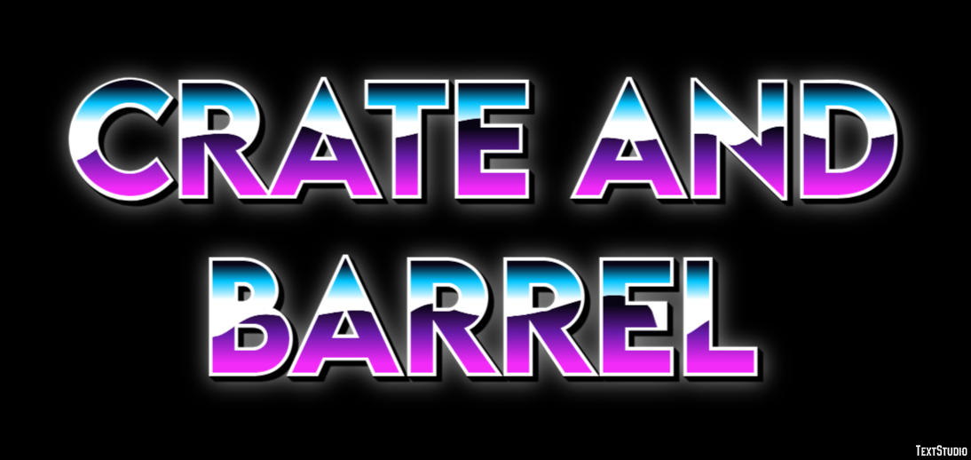Crate And Barrel Effetto testo