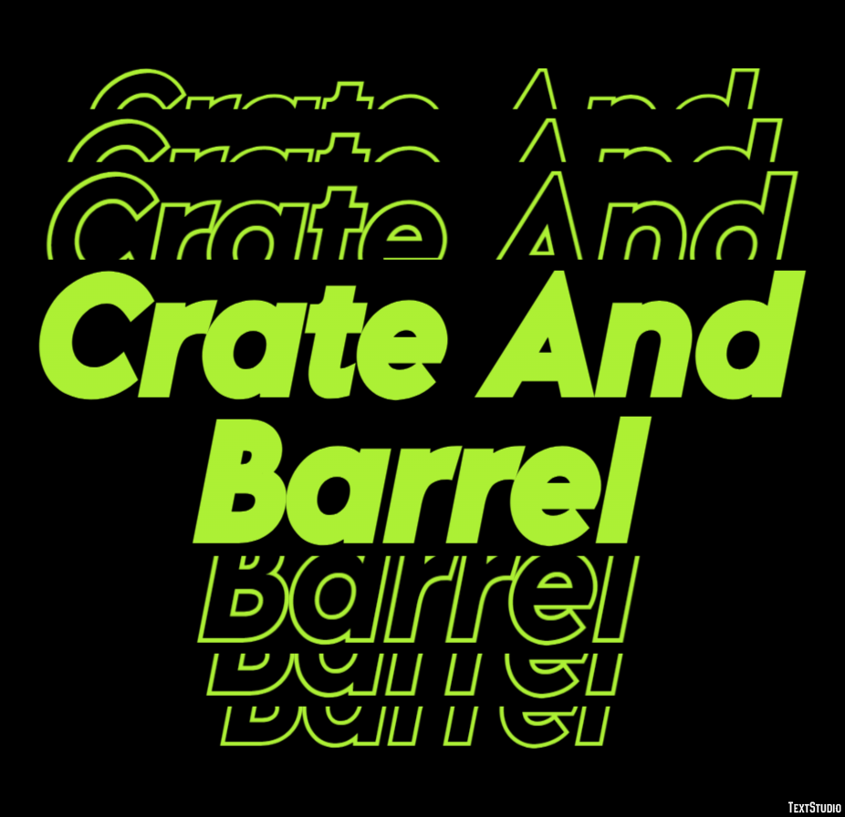 Crate And Barrel Effetto testo