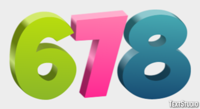 678 Text effect