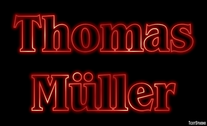 Thomas Müller Text effect