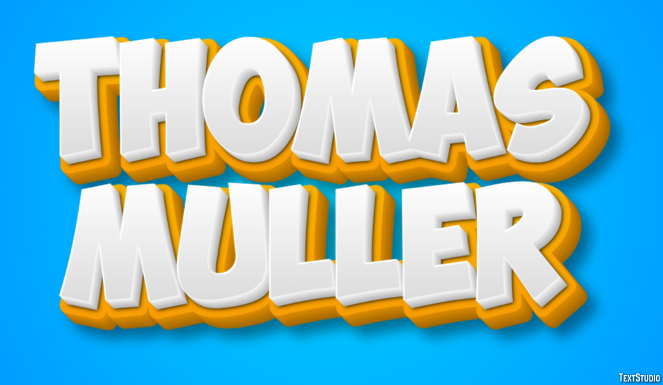 Thomas Müller Efecto de Texto