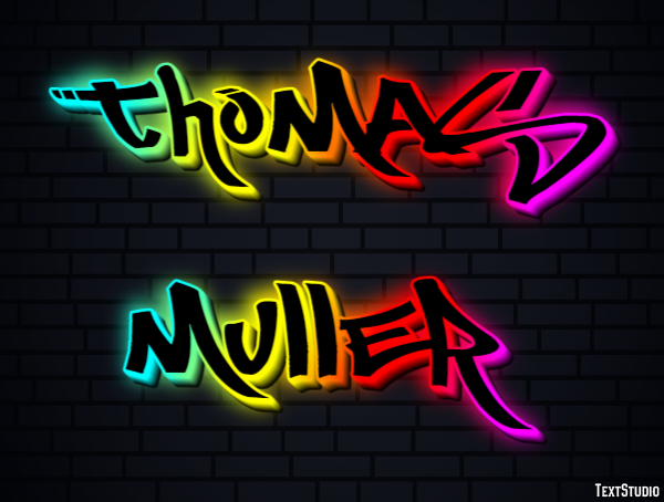 Thomas Müller Text effect