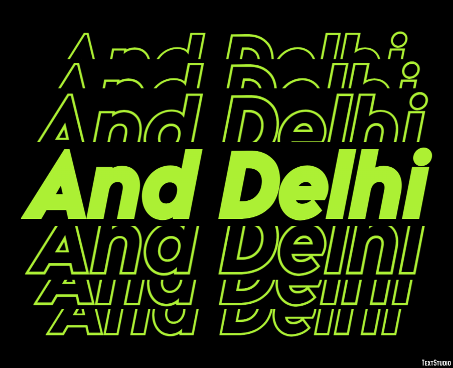 And Delhi Effetto testo