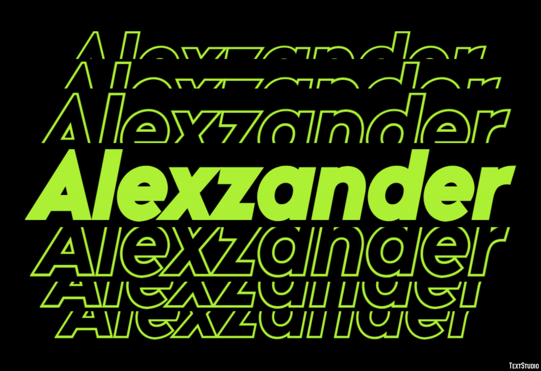 Alexzander Text effect