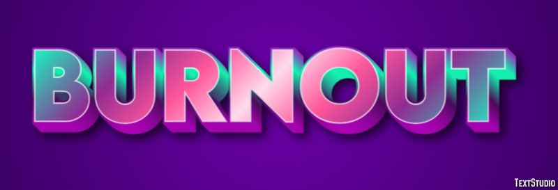 Burnout Effetto testo