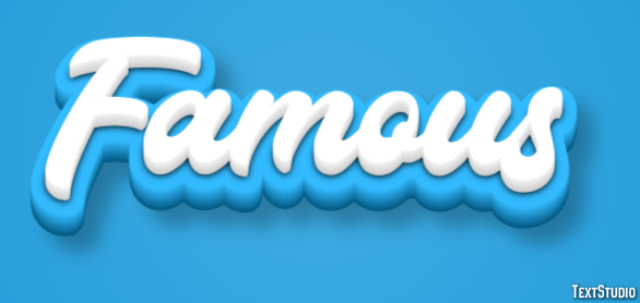 Famous Эффект текста
