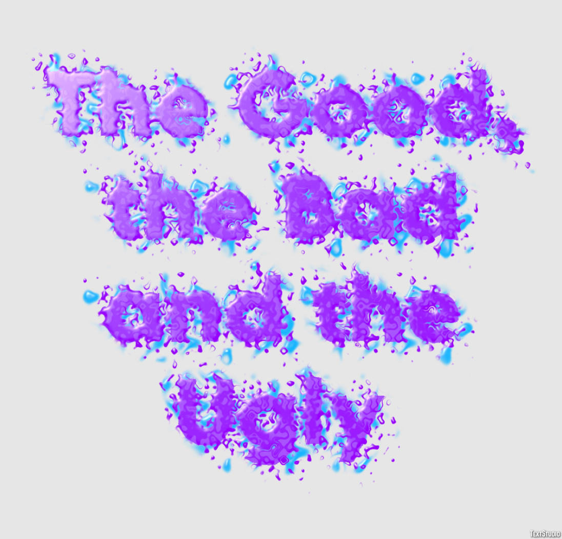 The Good, the Bad and the Ugly Text effect
