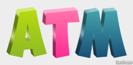 Atm Efeito de texto