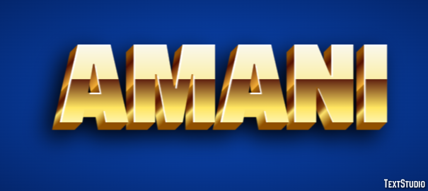 Amani Text effect