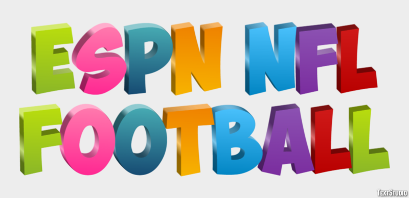 ESPN NFL Football Effetto testo
