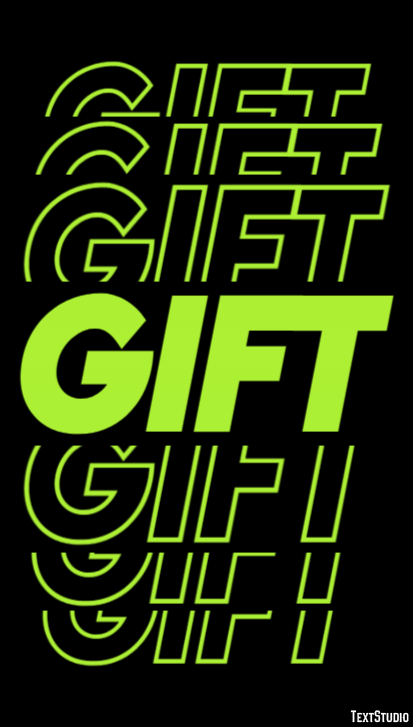 Gift Efekt tekstowy