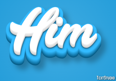 Him Эффект текста