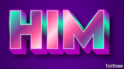Him Эффект текста