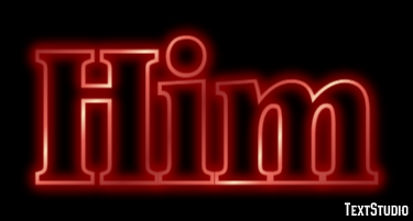 Him Эффект текста