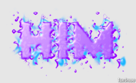 Him Эффект текста