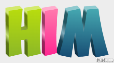 Him Эффект текста