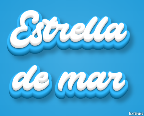 Estrella de mar Efecto de texto