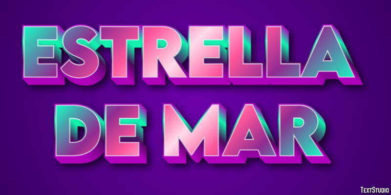 Estrella de mar Efecto de texto