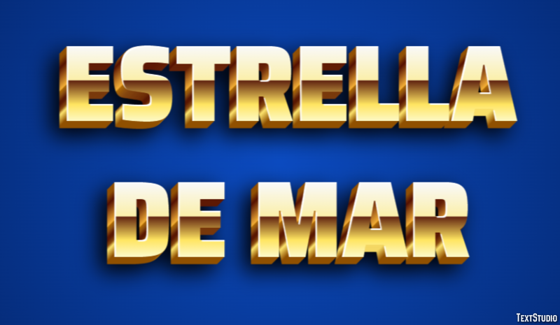 Estrella de mar Efecto de texto