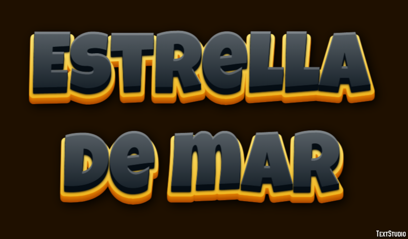 Estrella de mar Efecto de texto