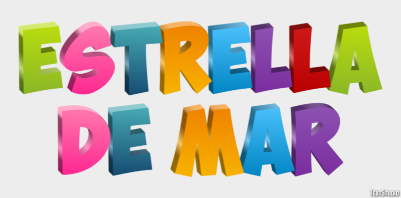 Estrella de mar Efecto de texto