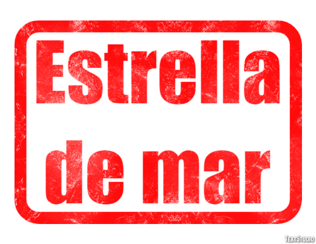 Estrella de mar Efecto de Texto