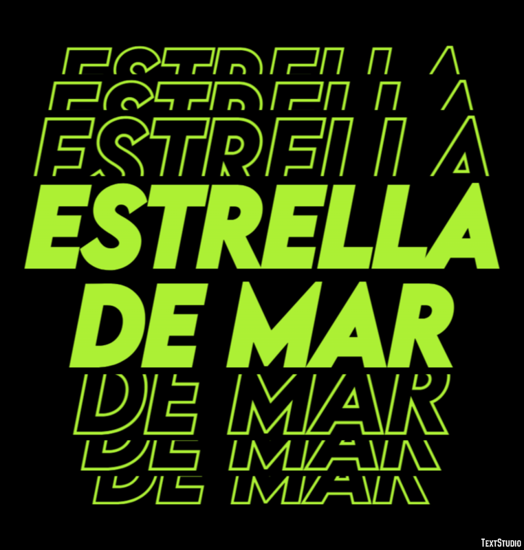Estrella de mar Efecto de texto