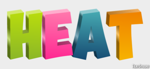 Heat Efeito de texto