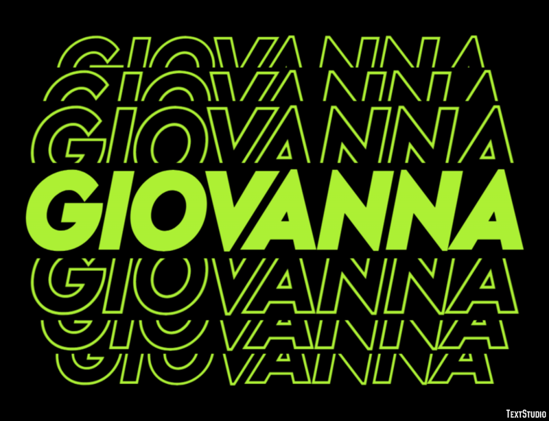 Giovanna Tekst Effect
