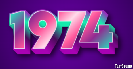 1974 Text Effect