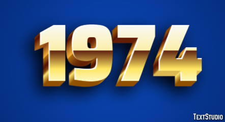 1974 Text Effect