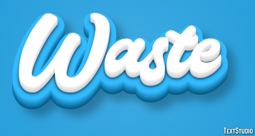 Waste Text Effect