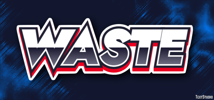 Waste Texteffekt