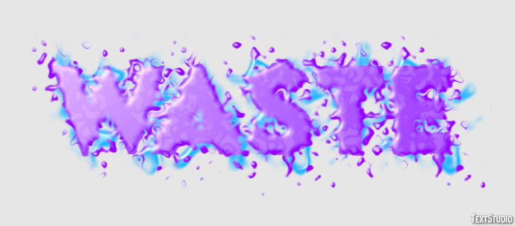 Waste Text Effect